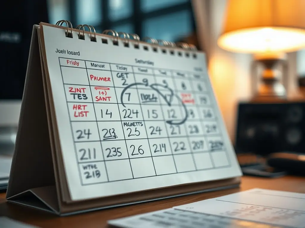 An image showing a calendar marked with six different dates, each representing a match day. The calendar is set against a backdrop of a polo field.